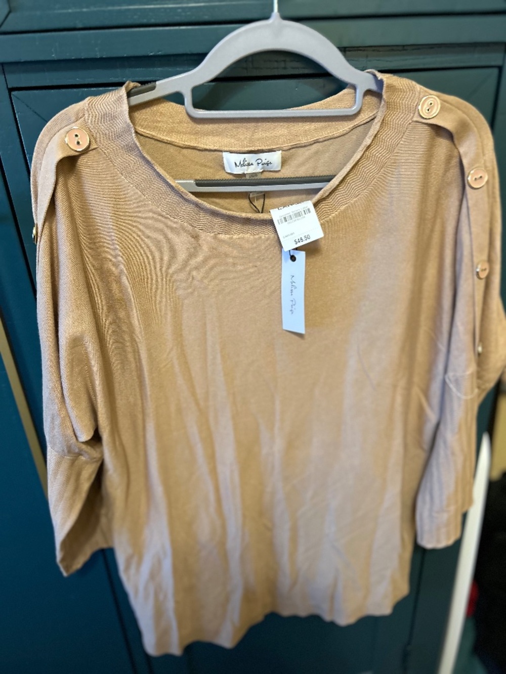 NWT khaki colored lightweight sweater